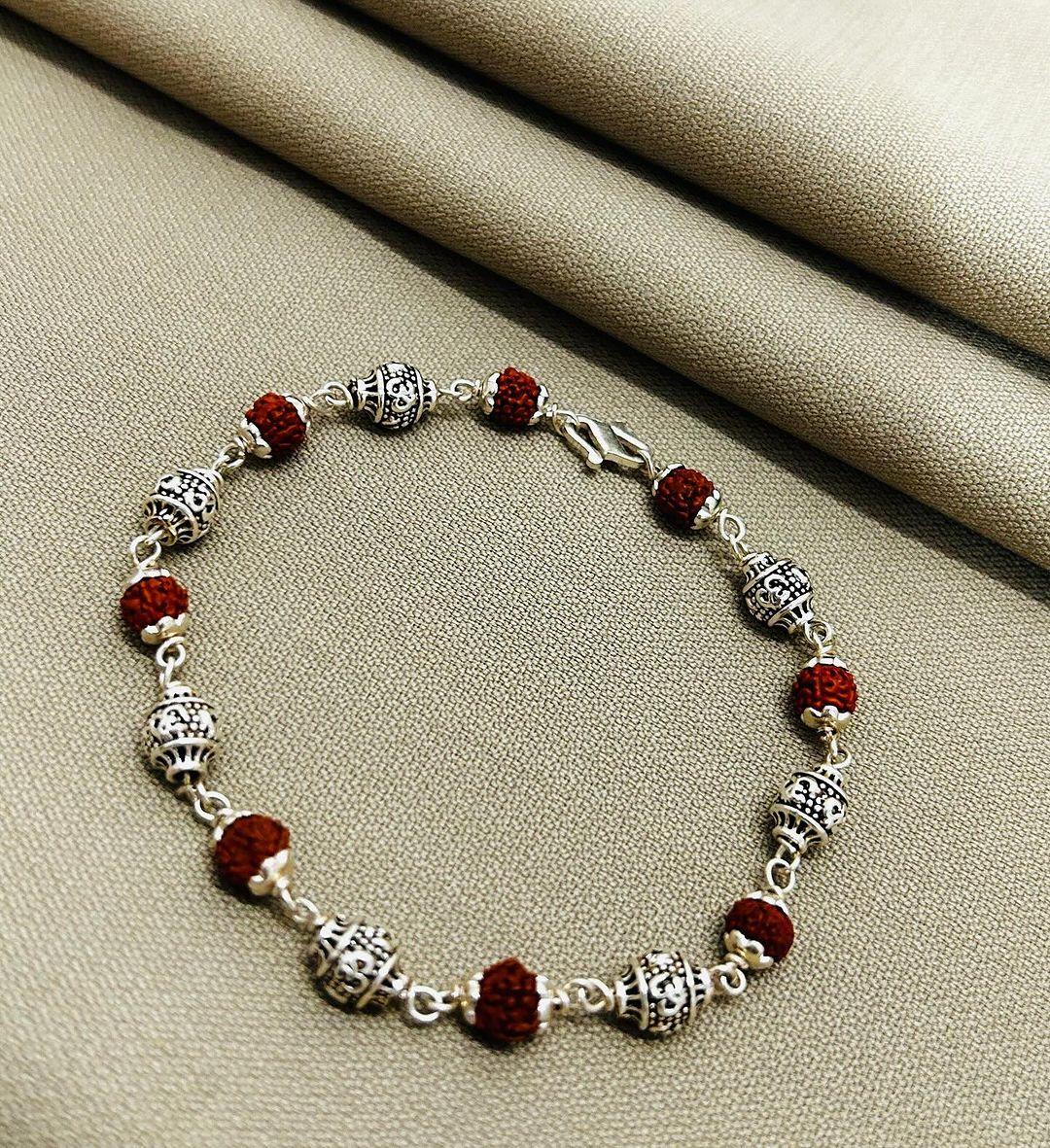 Silver Rudraksha Bracelet for Unisex 0