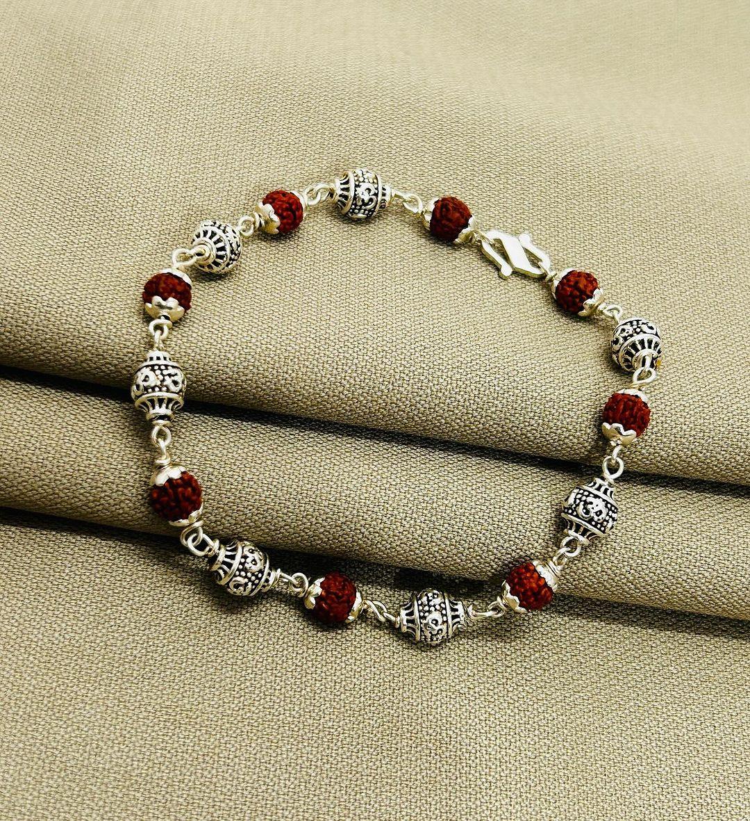 Silver Rudraksha Bracelet for Unisex 1