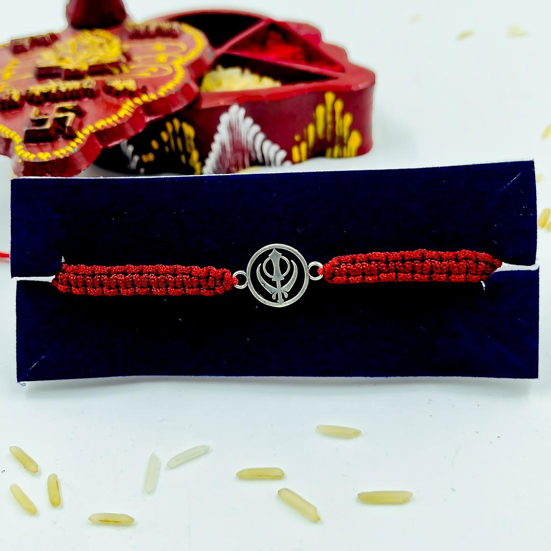 Silver Punjabi Khanda Rakhi 0