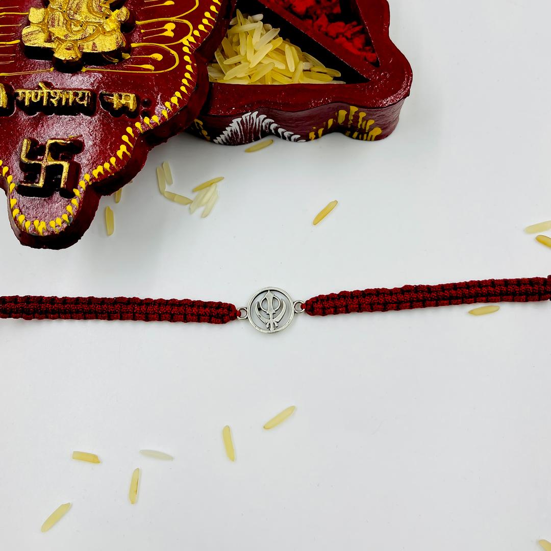 Silver Punjabi Khanda Rakhi 2