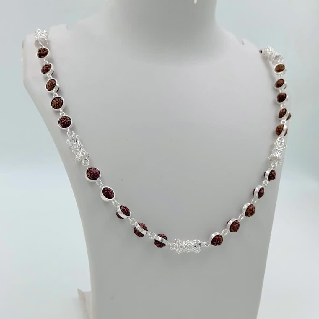 Silver Rudraksha Chain for Men 2