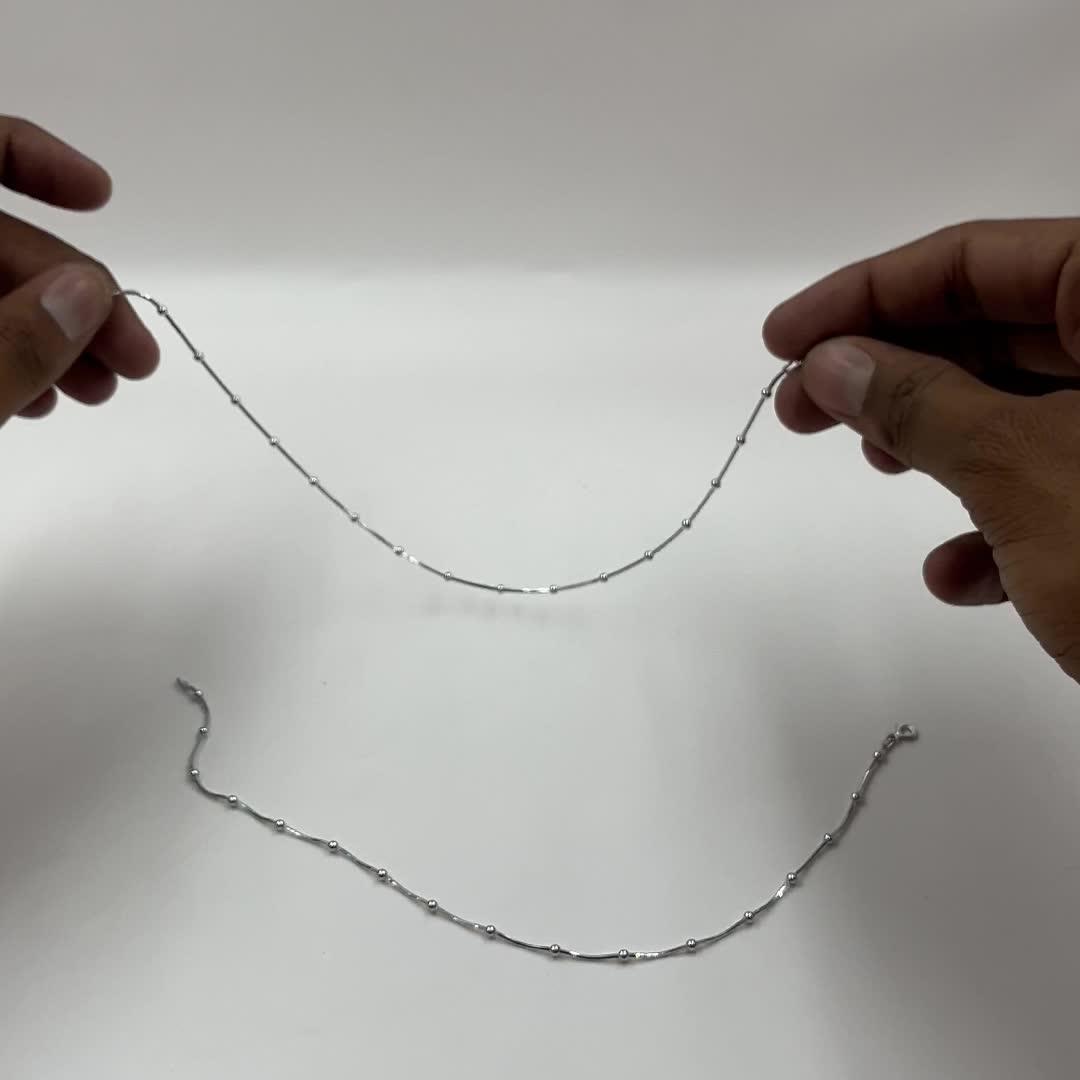 Minimal Ball Chain Anklet For Women & Girls 3