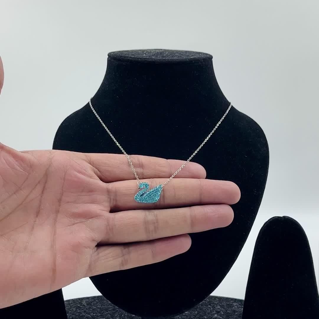 Swan Blue Diamond Necklace 4