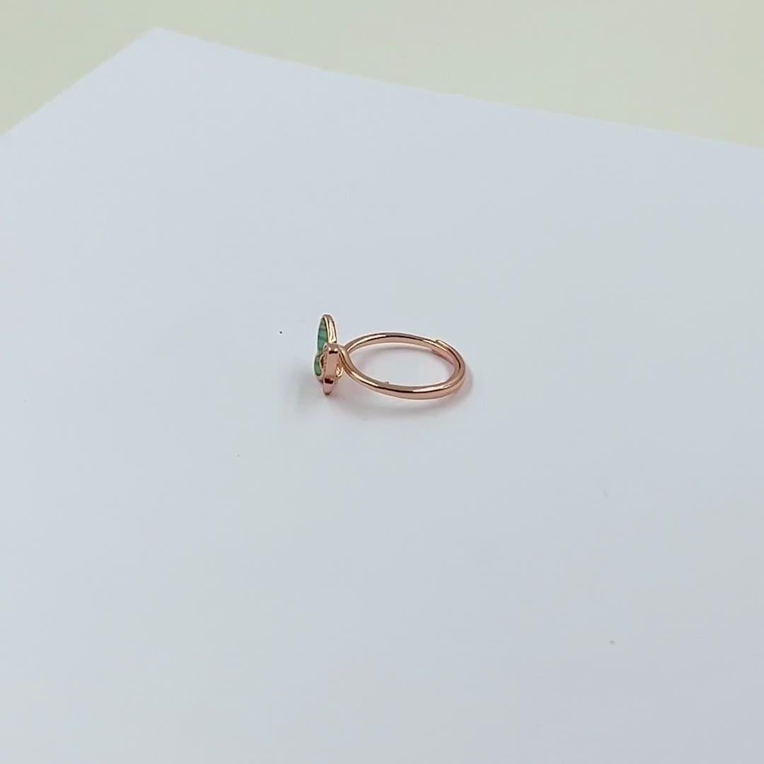 Rose Gold Butterfly Adjustable Ring for Women and Girl 3