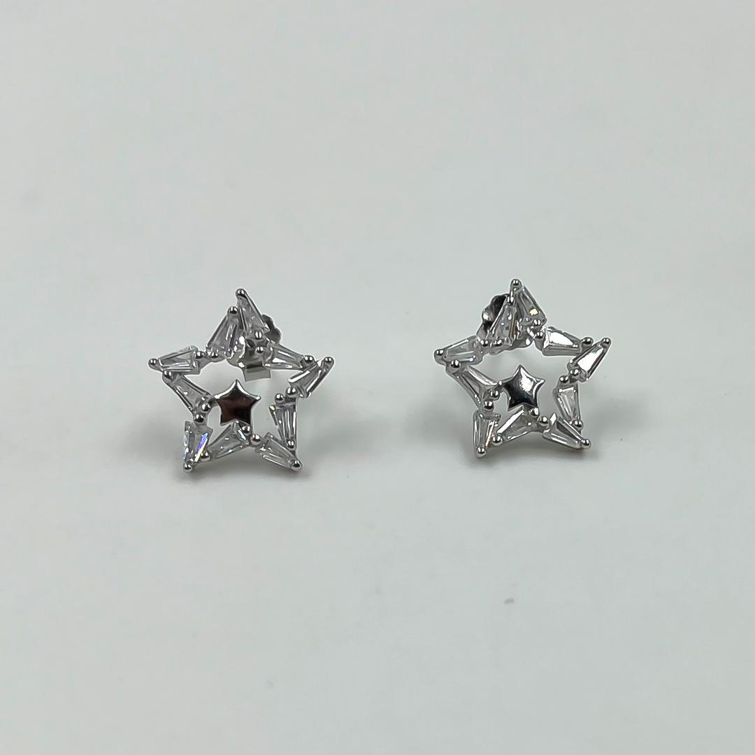 Diamond Star Stud Earrings 2