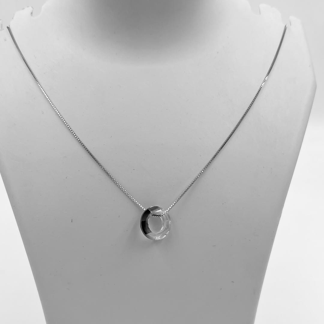 Silver Circle of Clarity Pendant Necklace 0