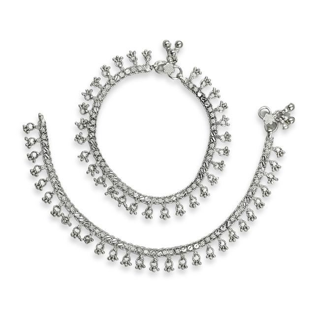 Silver Ghungroo Stylish Anklet
