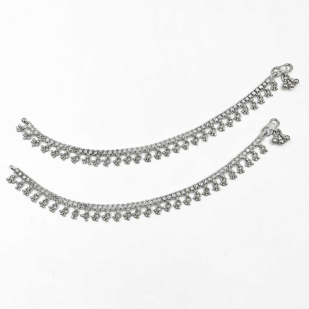 Silver Ghungroo Stylish Anklet 1