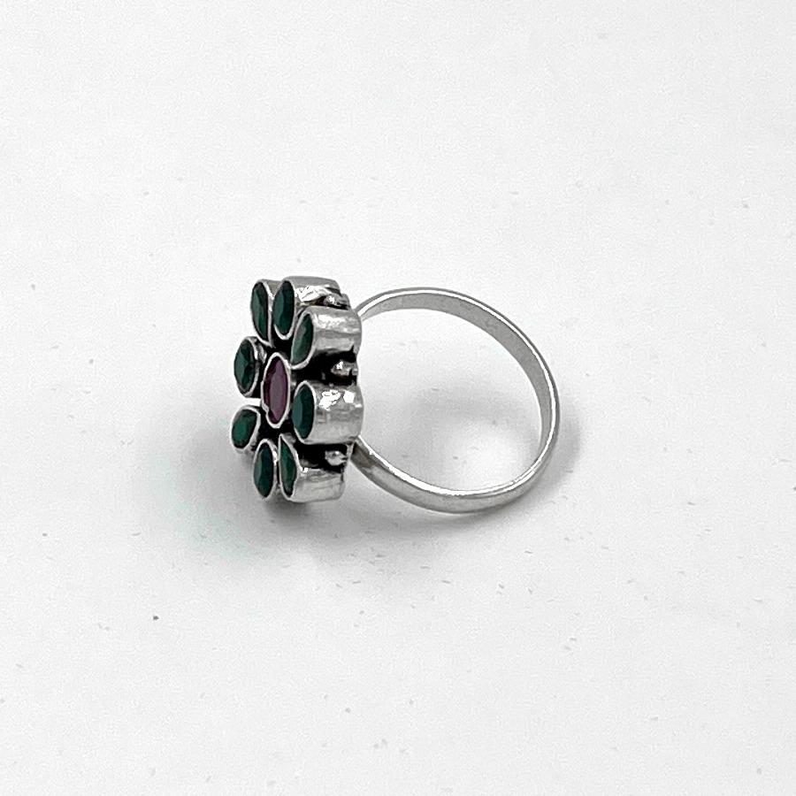 Silver Royal Flower Ring for Women and Girls 1