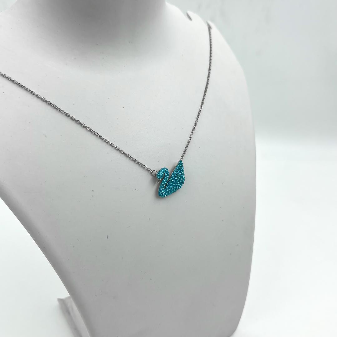 Swan Blue Diamond Necklace 2
