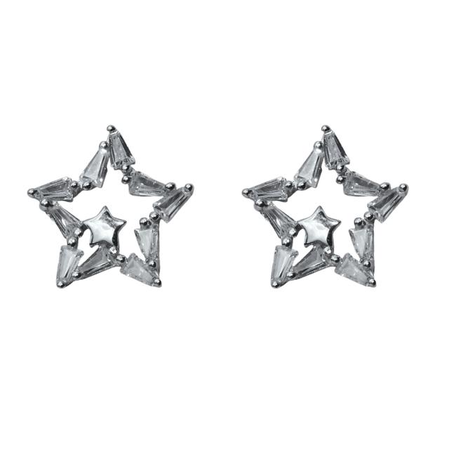 Diamond Star Stud Earrings