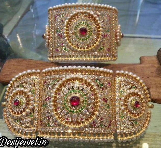 New and Latest Design of Rajasthani Desi gold hath-baajubandh 