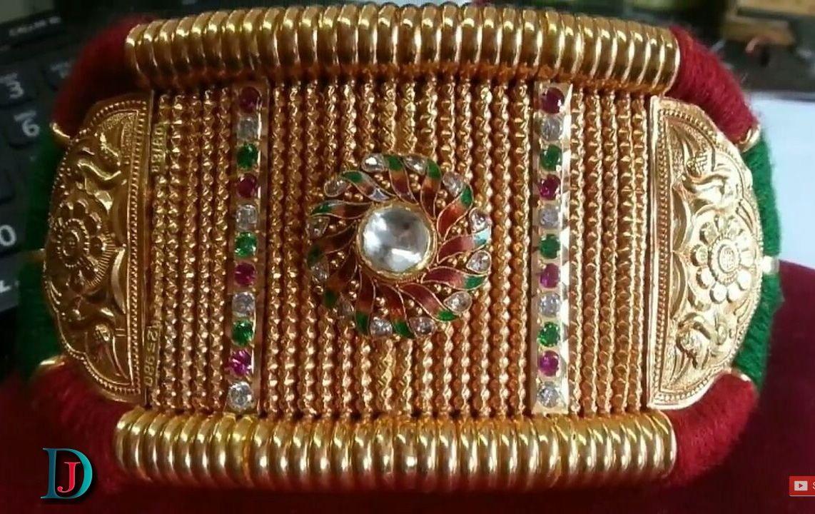 New and Latest Design of Rajasthani Desi gold hath-baajubandh 