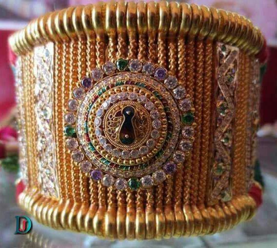 New and Latest Design of Rajasthani Desi gold hath-baajubandh 