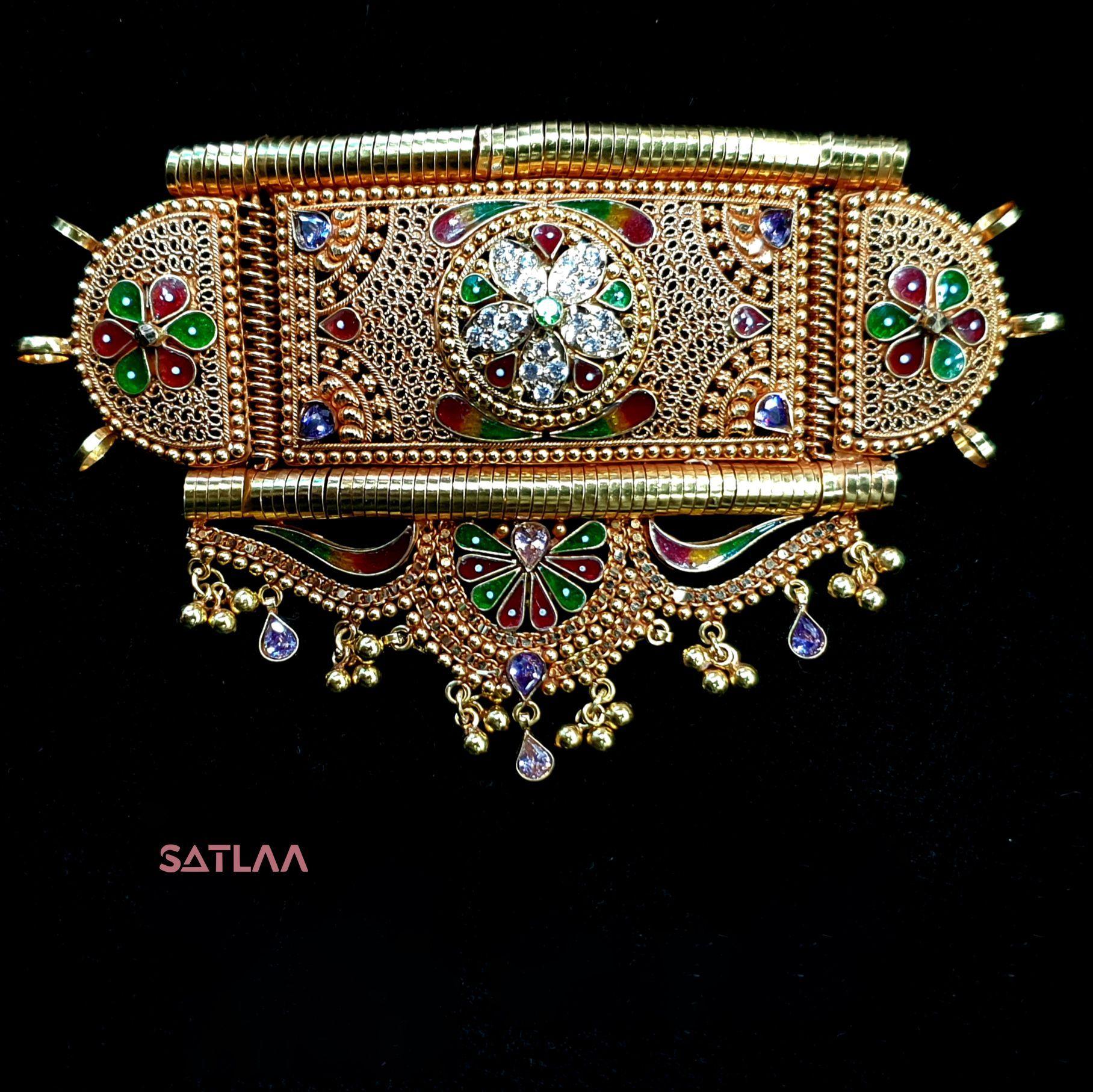 New and Latest Design of Satlaa Desi Indian Rajasthani Gold Baajubandh 