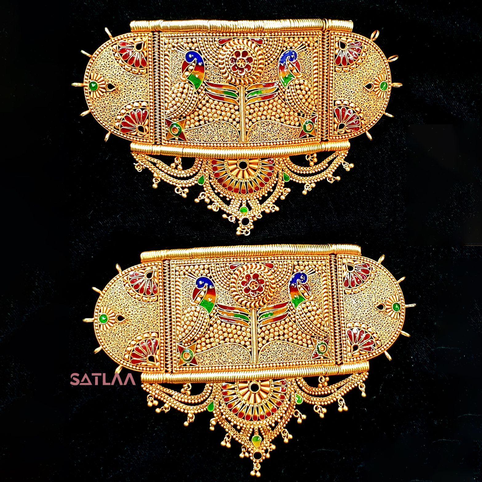 New and Latest Design of Satlaa Desi Indian Rajasthani Gold Baajubandh 