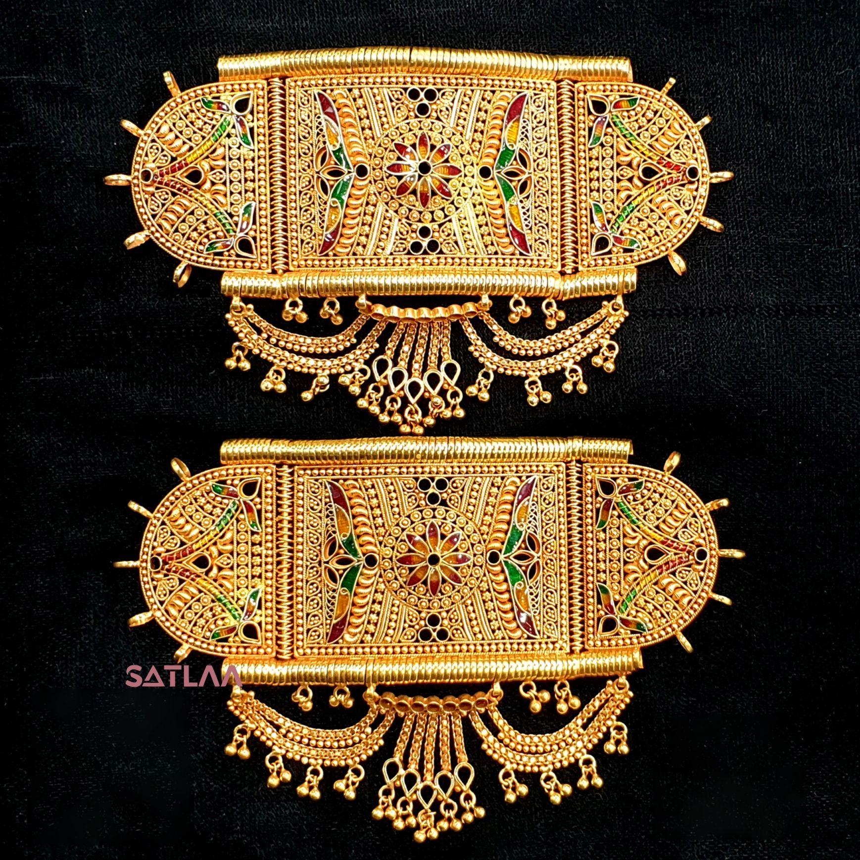 New and Latest Design of Satlaa Desi Indian Rajasthani Gold Baajubandh 