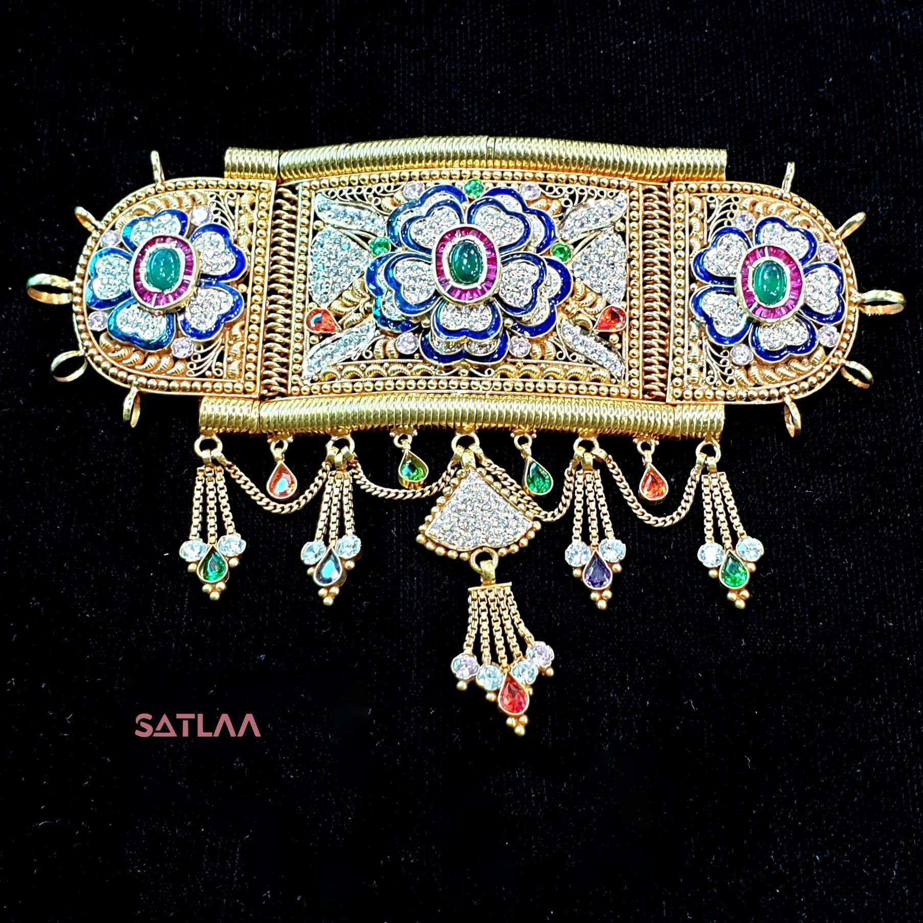 New and Latest Design of Satlaa Desi Indian Rajasthani Gold Baajubandh 