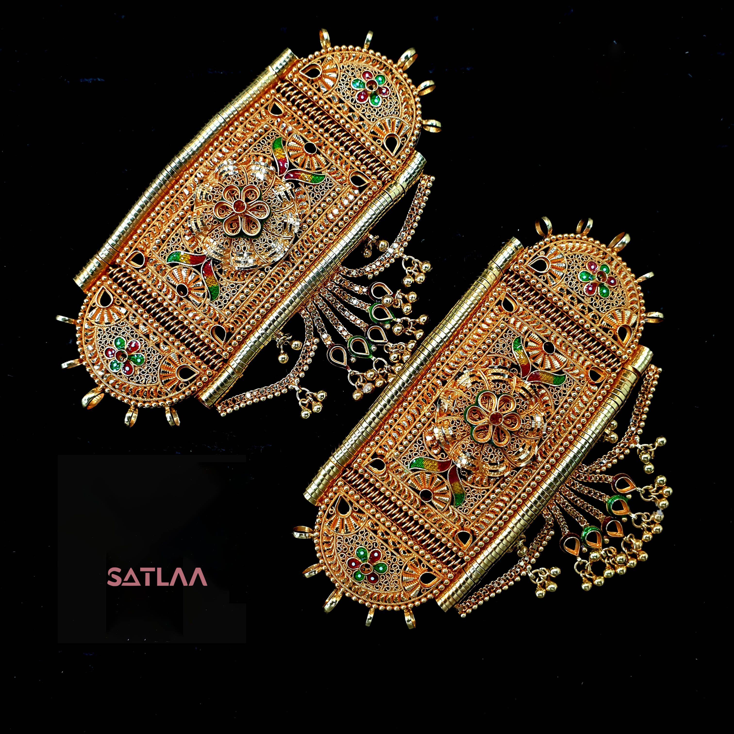 New and Latest Design of Satlaa Desi Indian Rajasthani Gold Baajubandh 