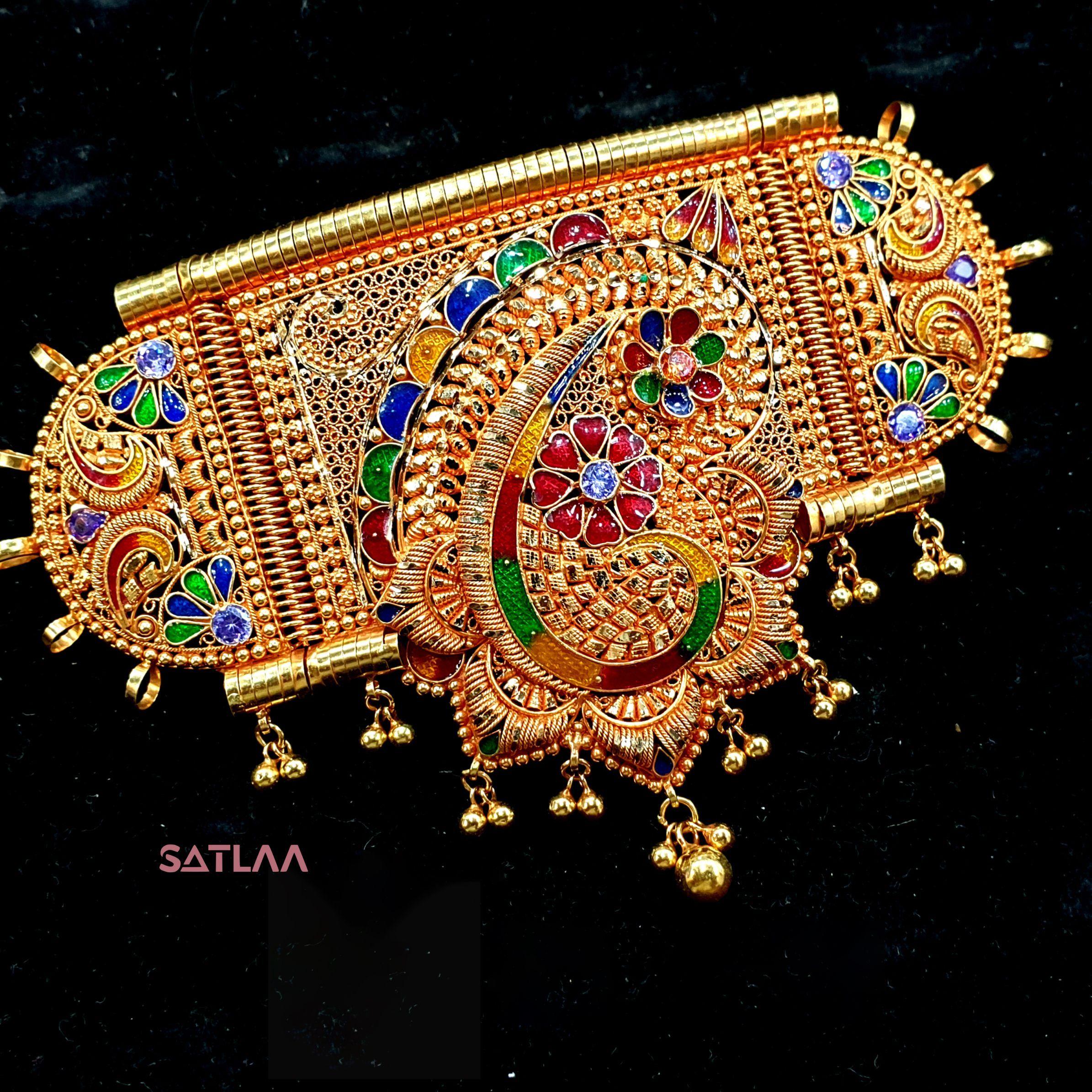 New and Latest Design of Satlaa Desi Indian Rajasthani Gold Baajubandh 