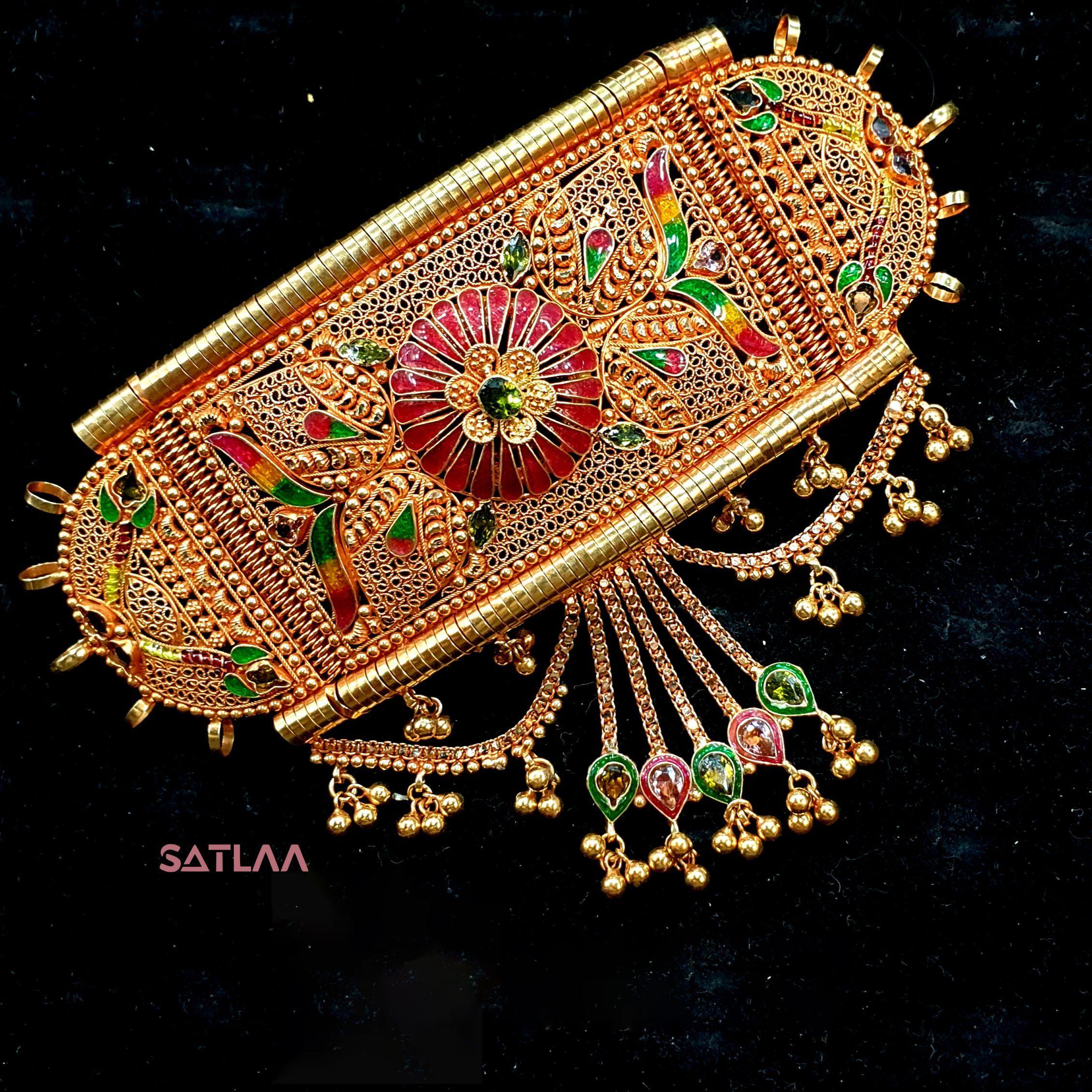 New and Latest Design of Satlaa Desi Indian Rajasthani Gold Baajubandh 