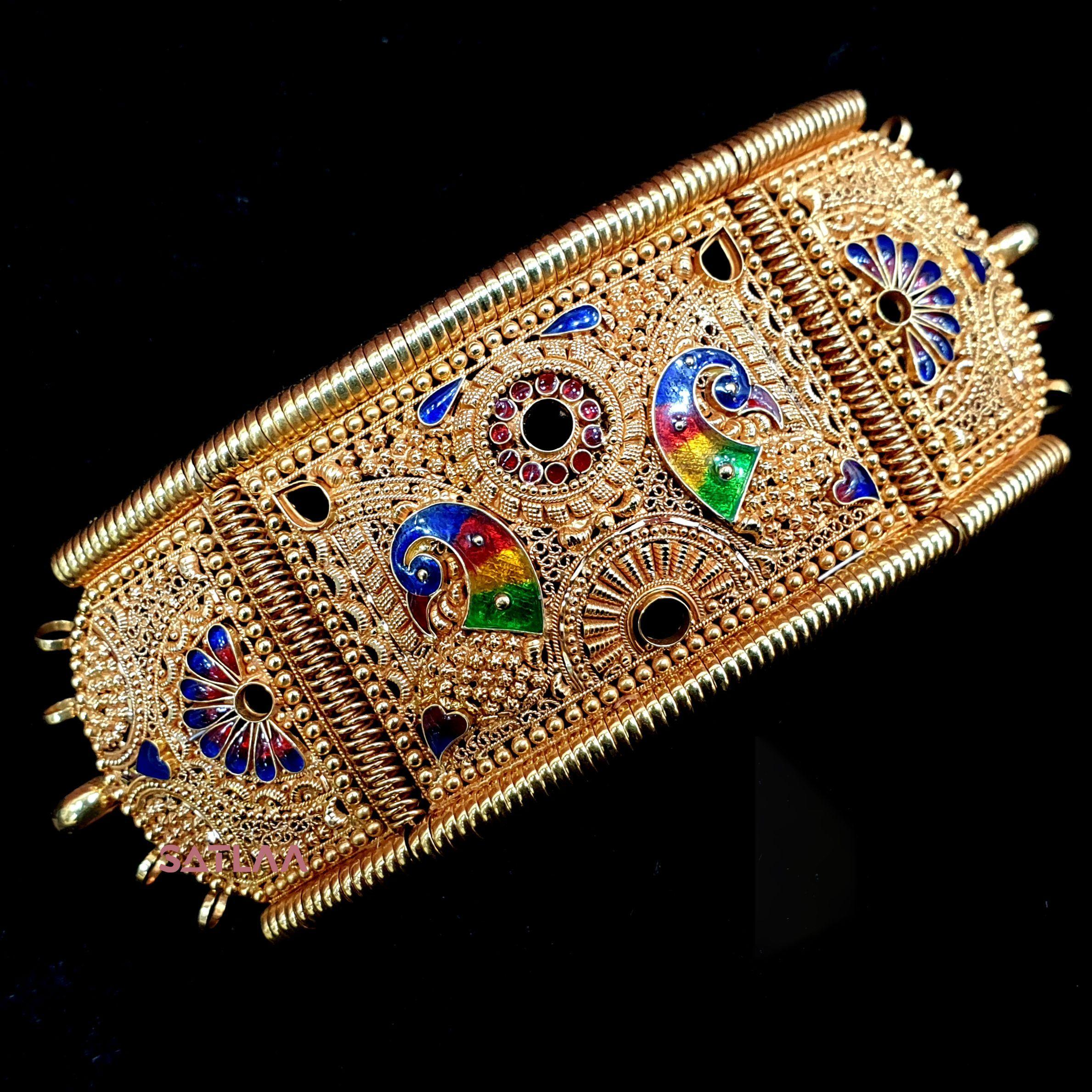 New and Latest Design of Satlaa Desi Indian Rajasthani Gold Baajubandh 