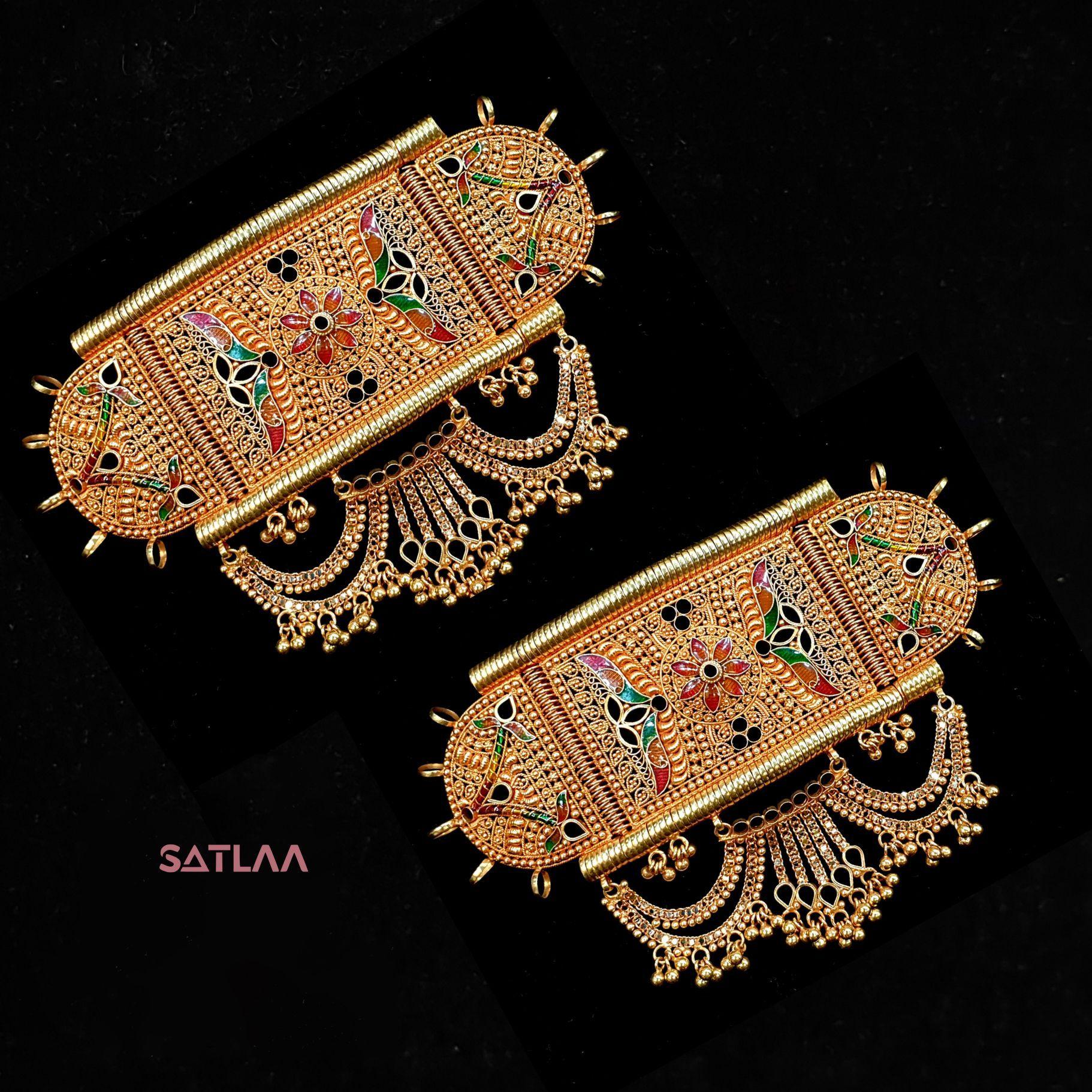 New and Latest Design of Satlaa Desi Indian Rajasthani Gold Baajubandh 