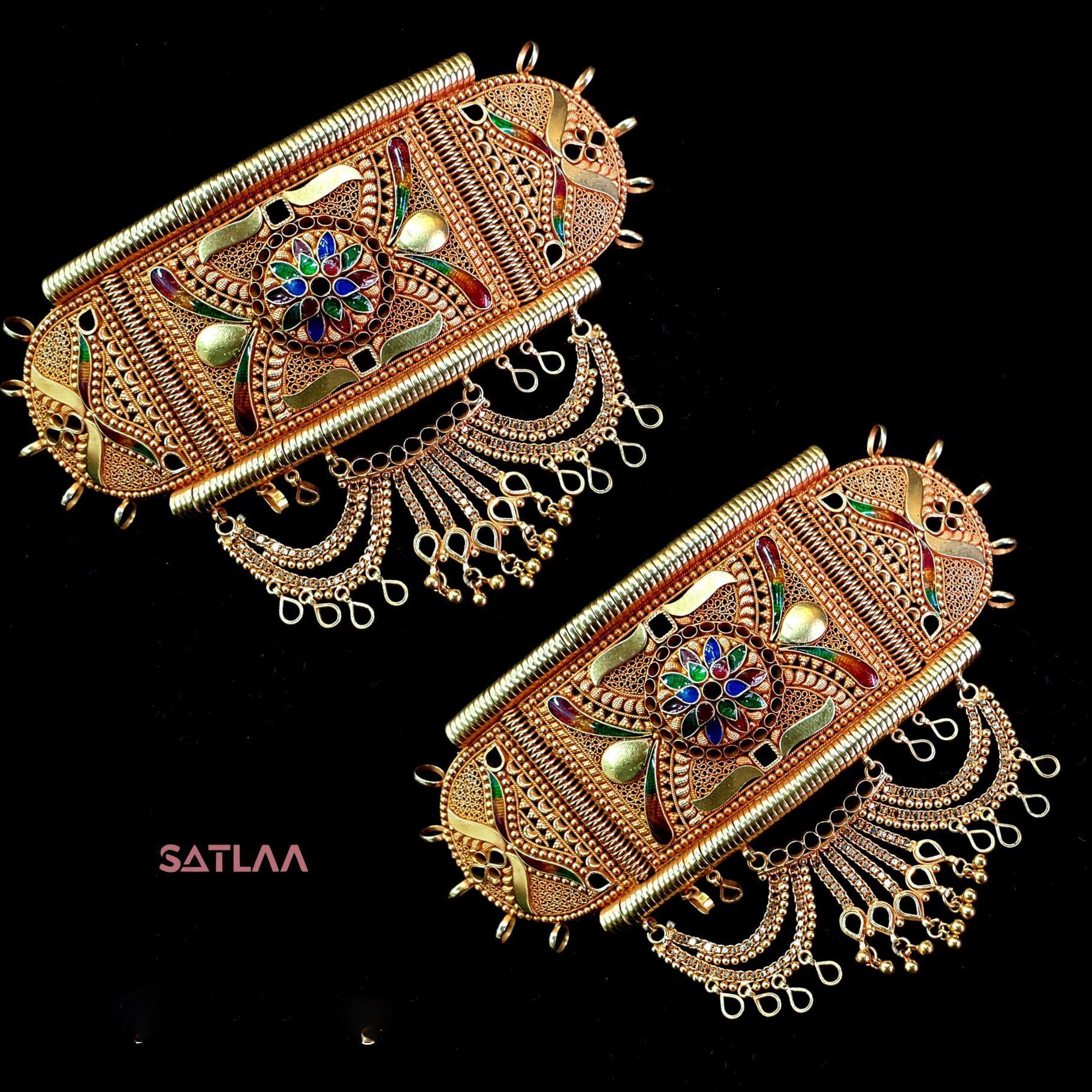 New and Latest Design of Satlaa Desi Indian Rajasthani Gold Baajubandh 