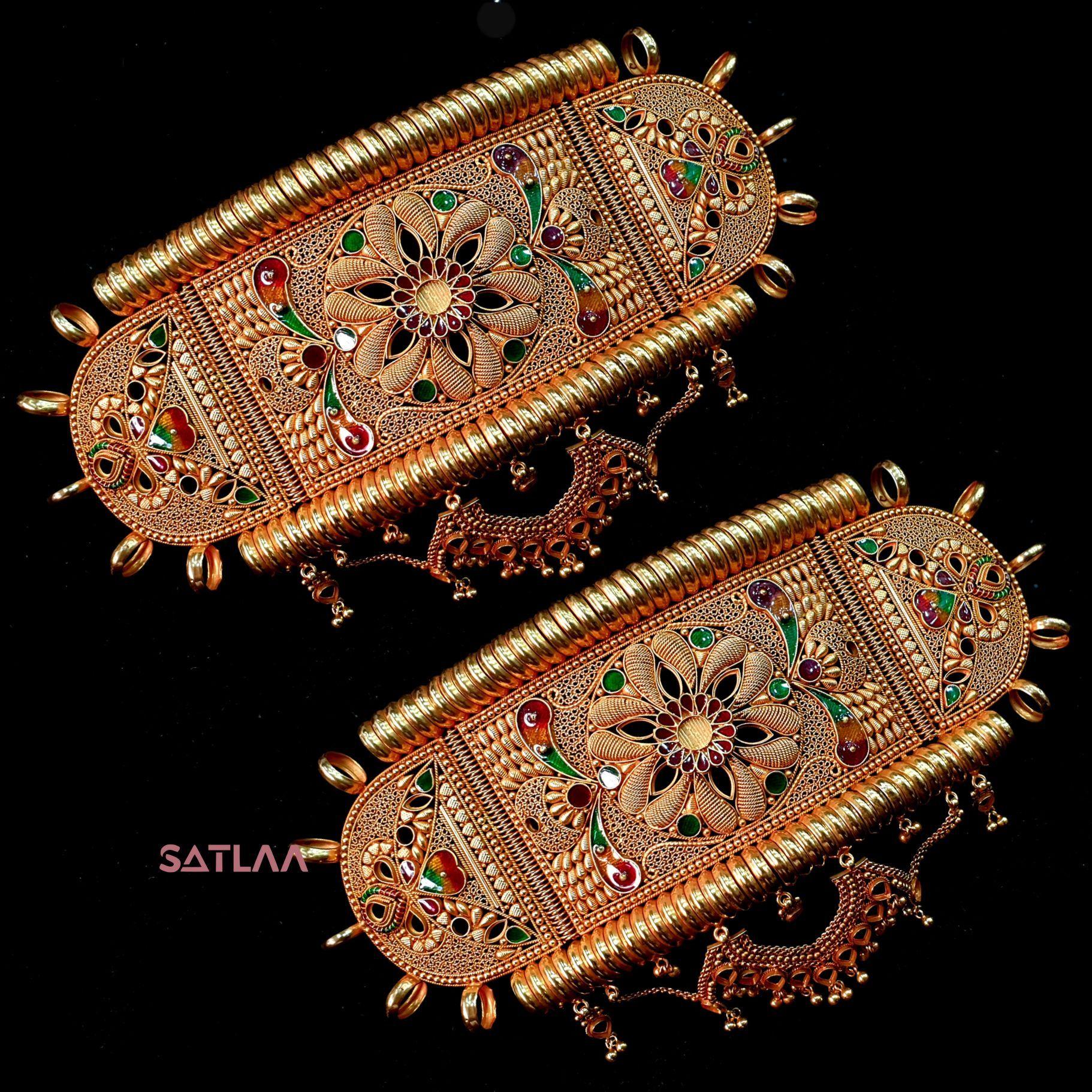 New and Latest Design of Satlaa Desi Indian Rajasthani Gold Baajubandh 