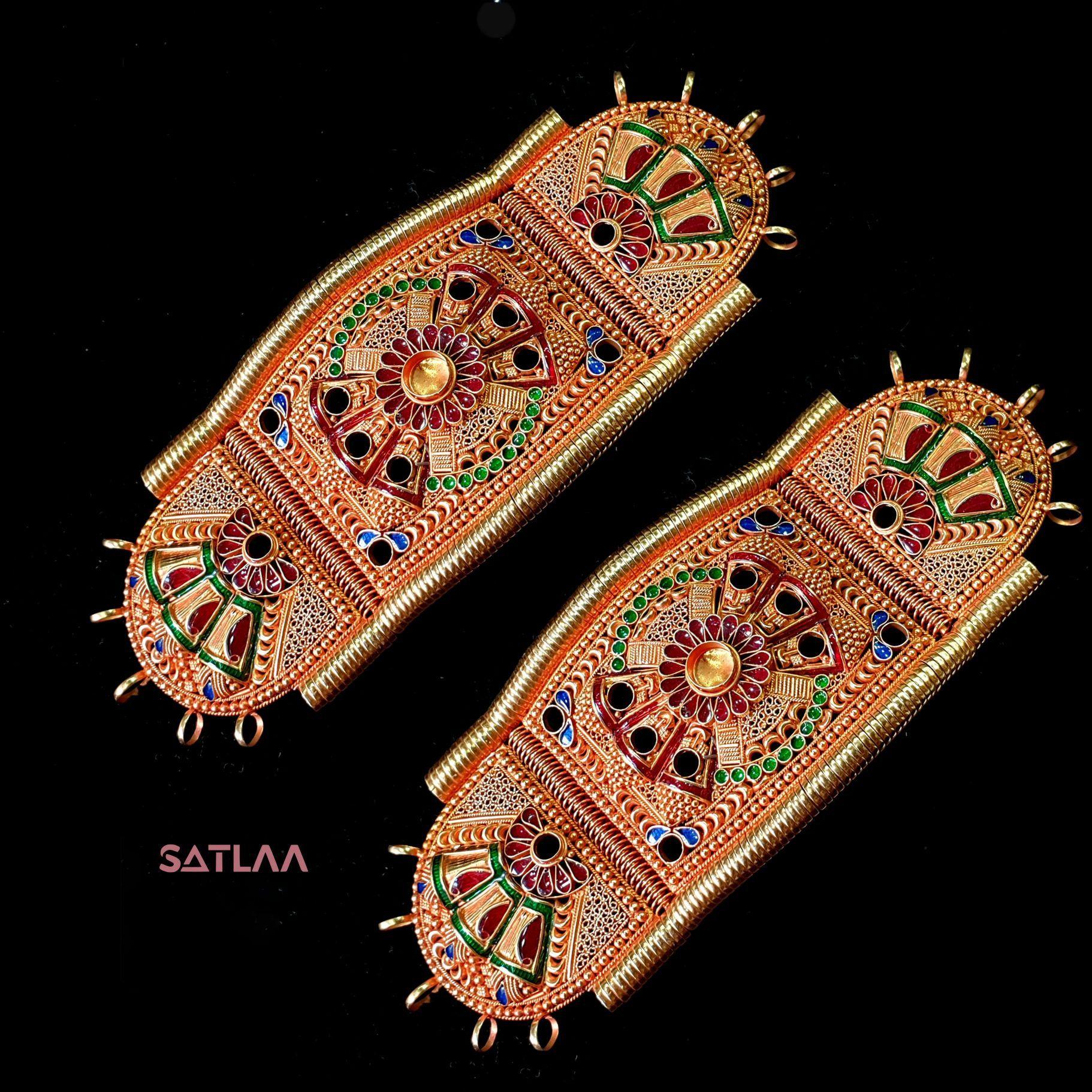 New and Latest Design of Satlaa Desi Indian Rajasthani Gold Baajubandh 