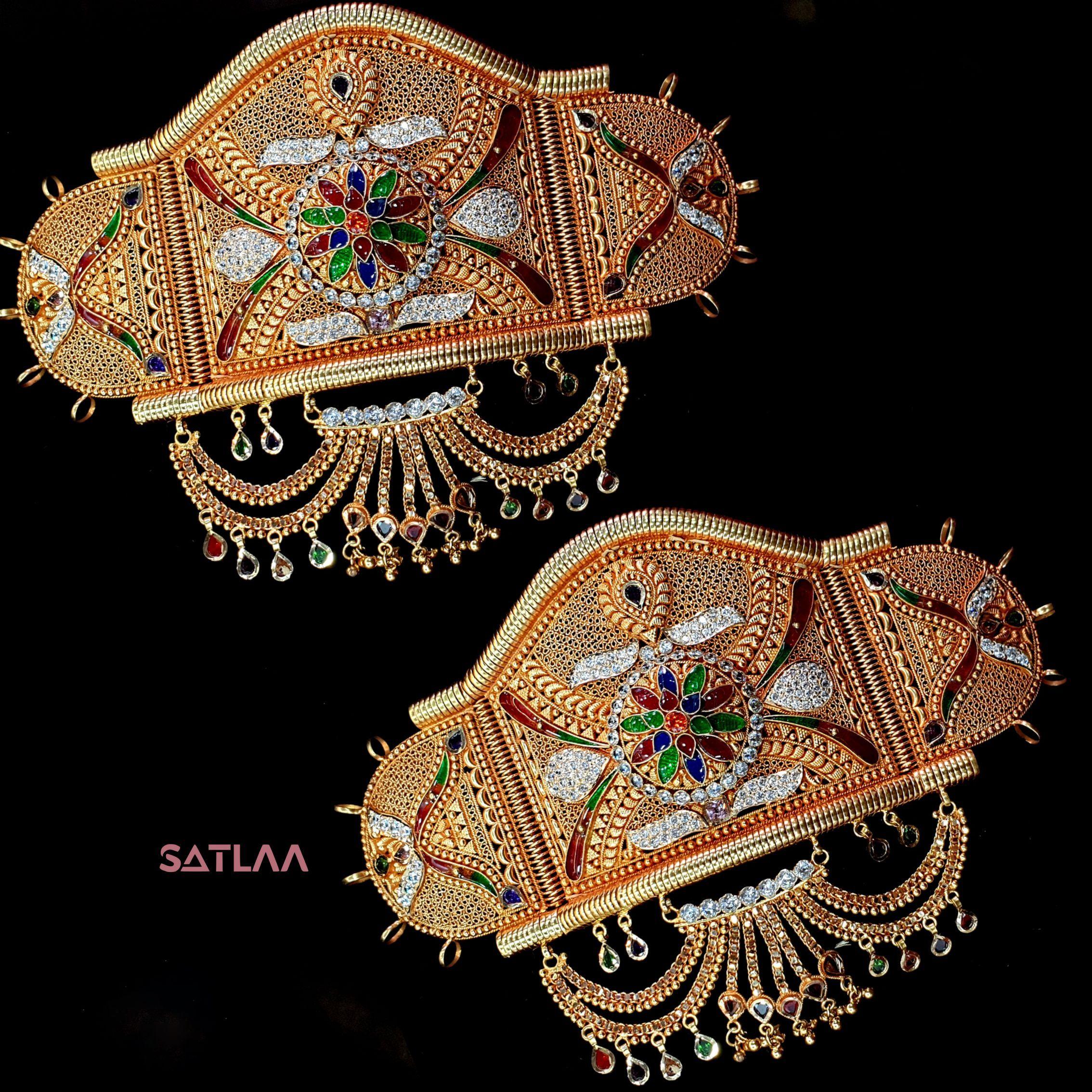 New and Latest Design of Satlaa Desi Indian Rajasthani Gold Baajubandh 