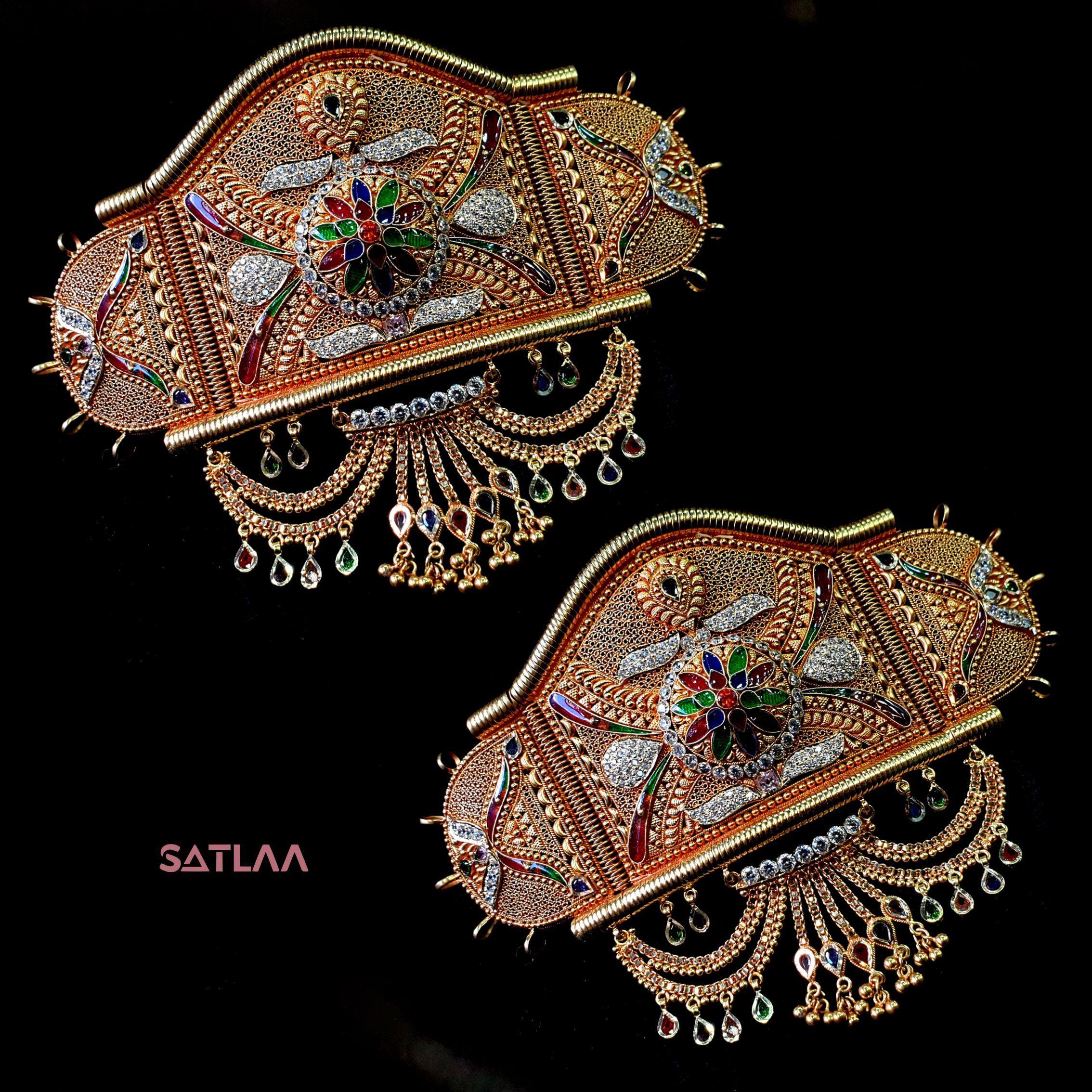 New and Latest Design of Satlaa Desi Indian Rajasthani Gold Baajubandh 