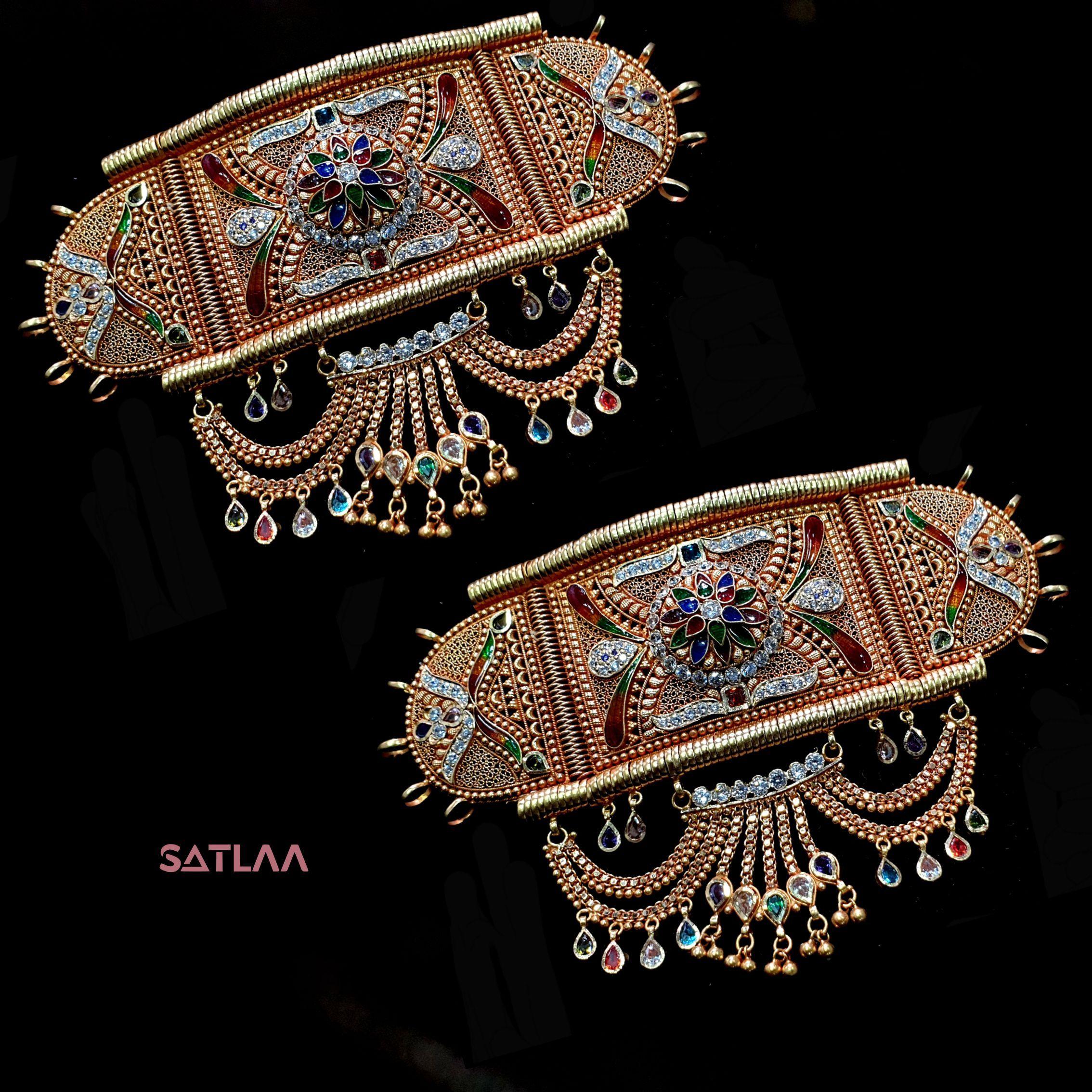 New and Latest Design of Satlaa Desi Indian Rajasthani Gold Baajubandh 