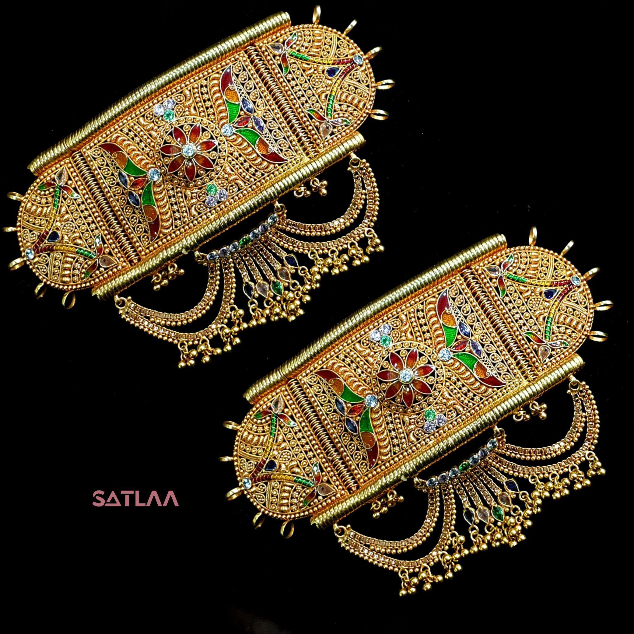 New and Latest Design of Satlaa Desi Indian Rajasthani Gold Baajubandh 