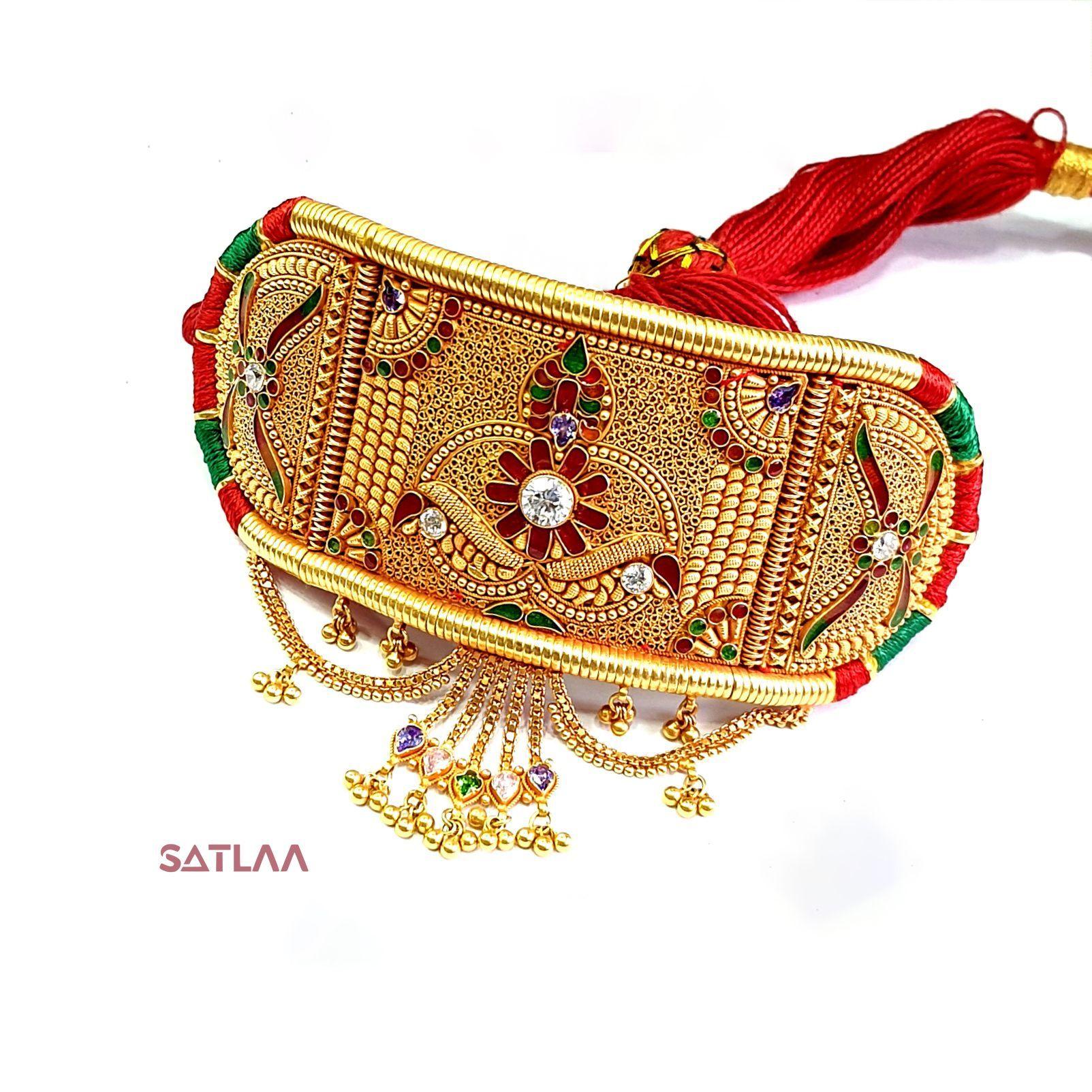 New and Latest Design of Satlaa Desi Indian Rajasthani Gold Baajubandh 