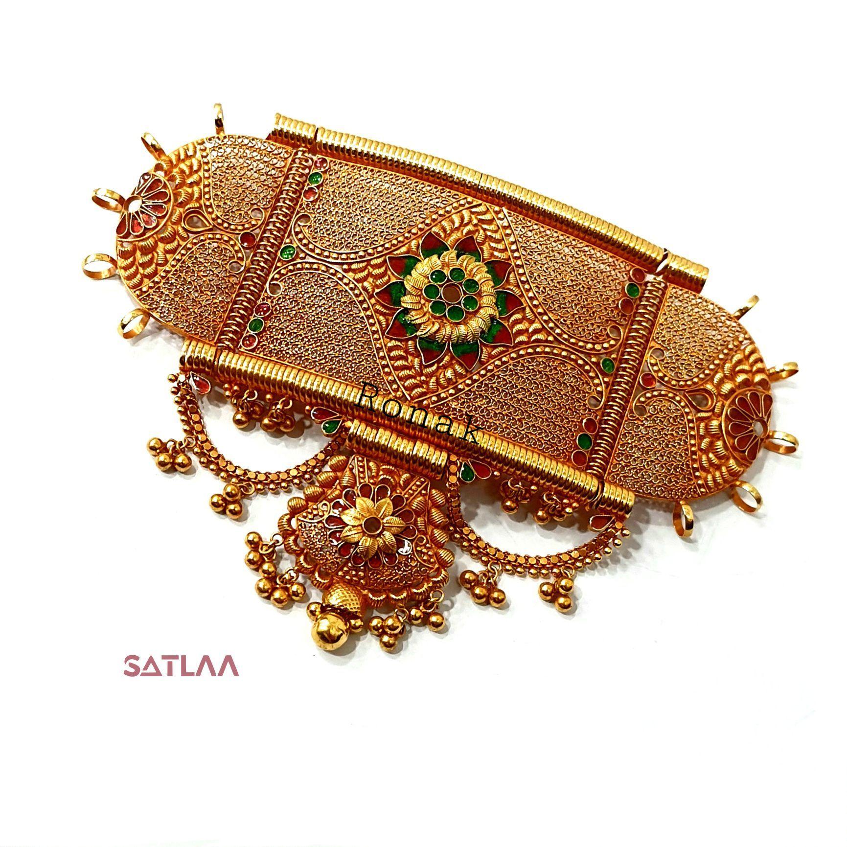 New and Latest Design of Satlaa Desi Indian Rajasthani Gold Baajubandh 