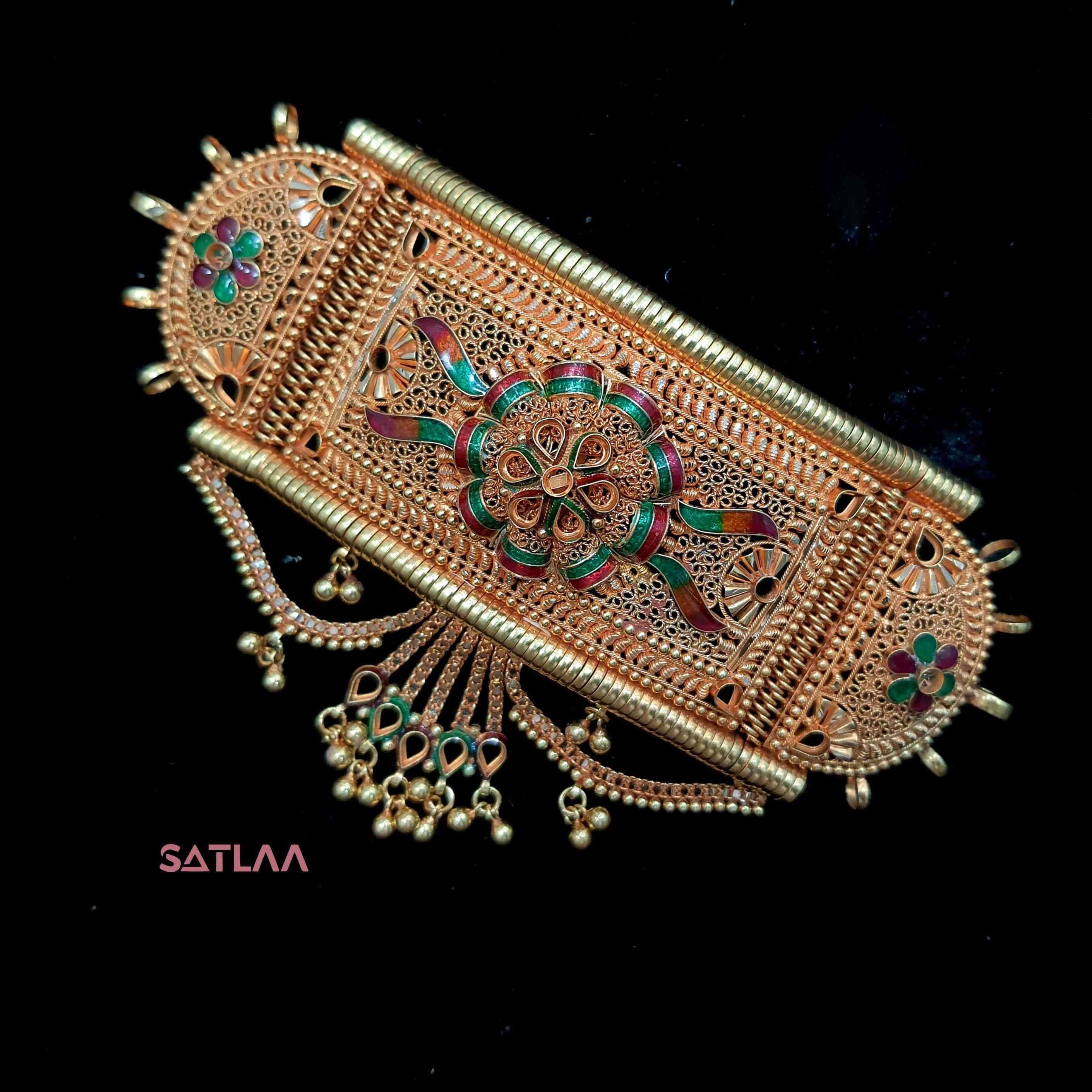 New and Latest Design of Satlaa Desi Indian Rajasthani Gold Baajubandh 