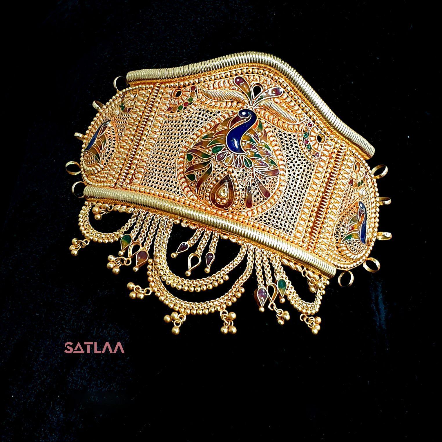 New and Latest Design of Satlaa Desi Indian Rajasthani Gold Baajubandh 