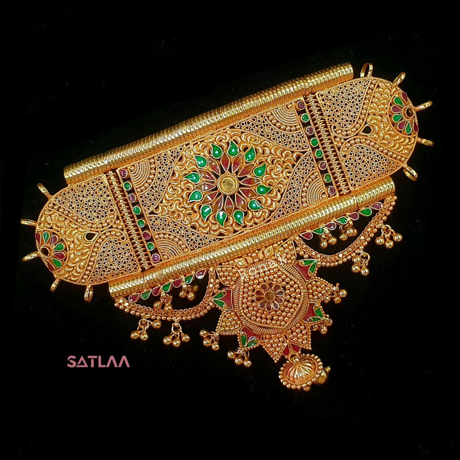 New and Latest Design of Satlaa Desi Indian Rajasthani Gold Baajubandh 