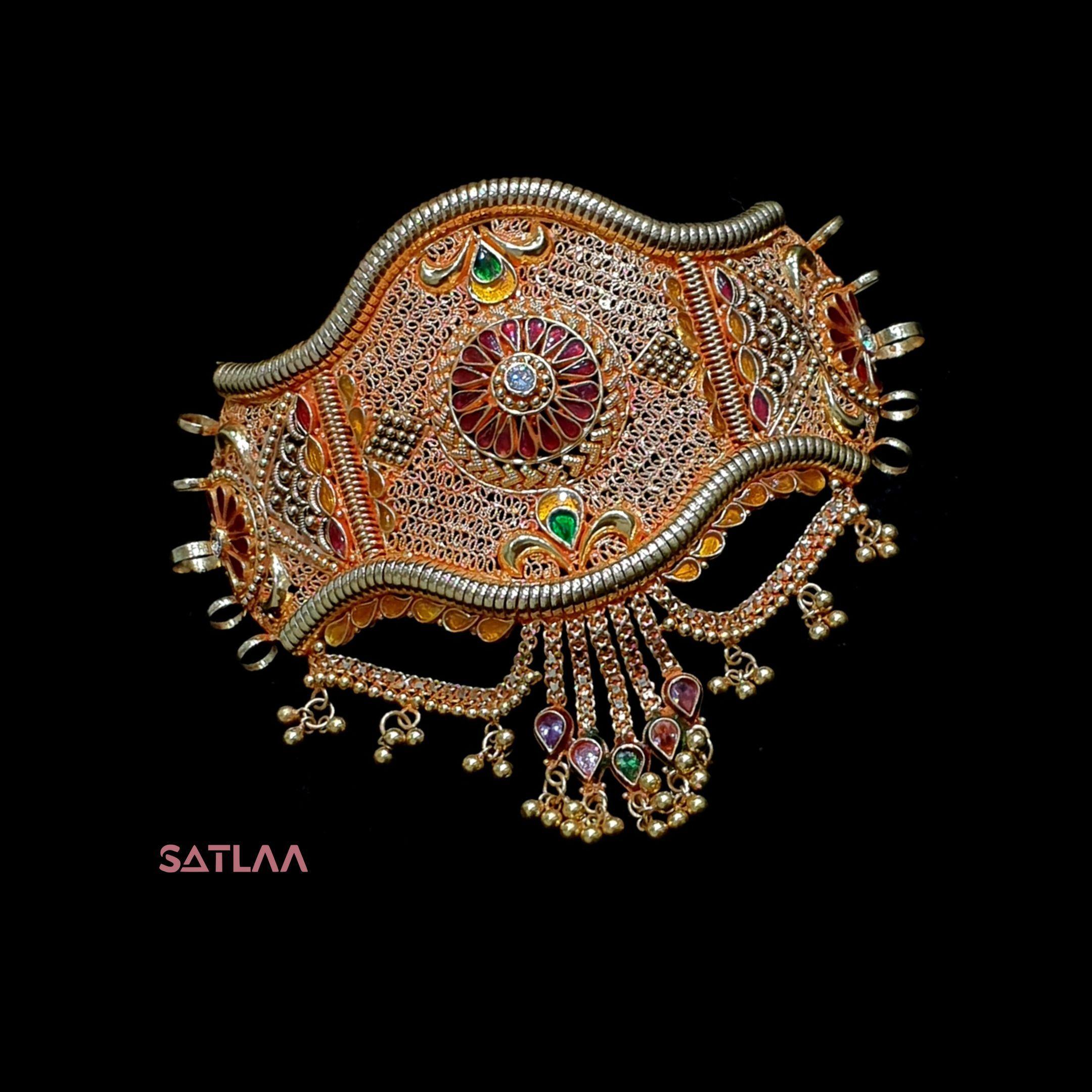 New and Latest Design of Satlaa Desi Indian Rajasthani Gold Baajubandh 