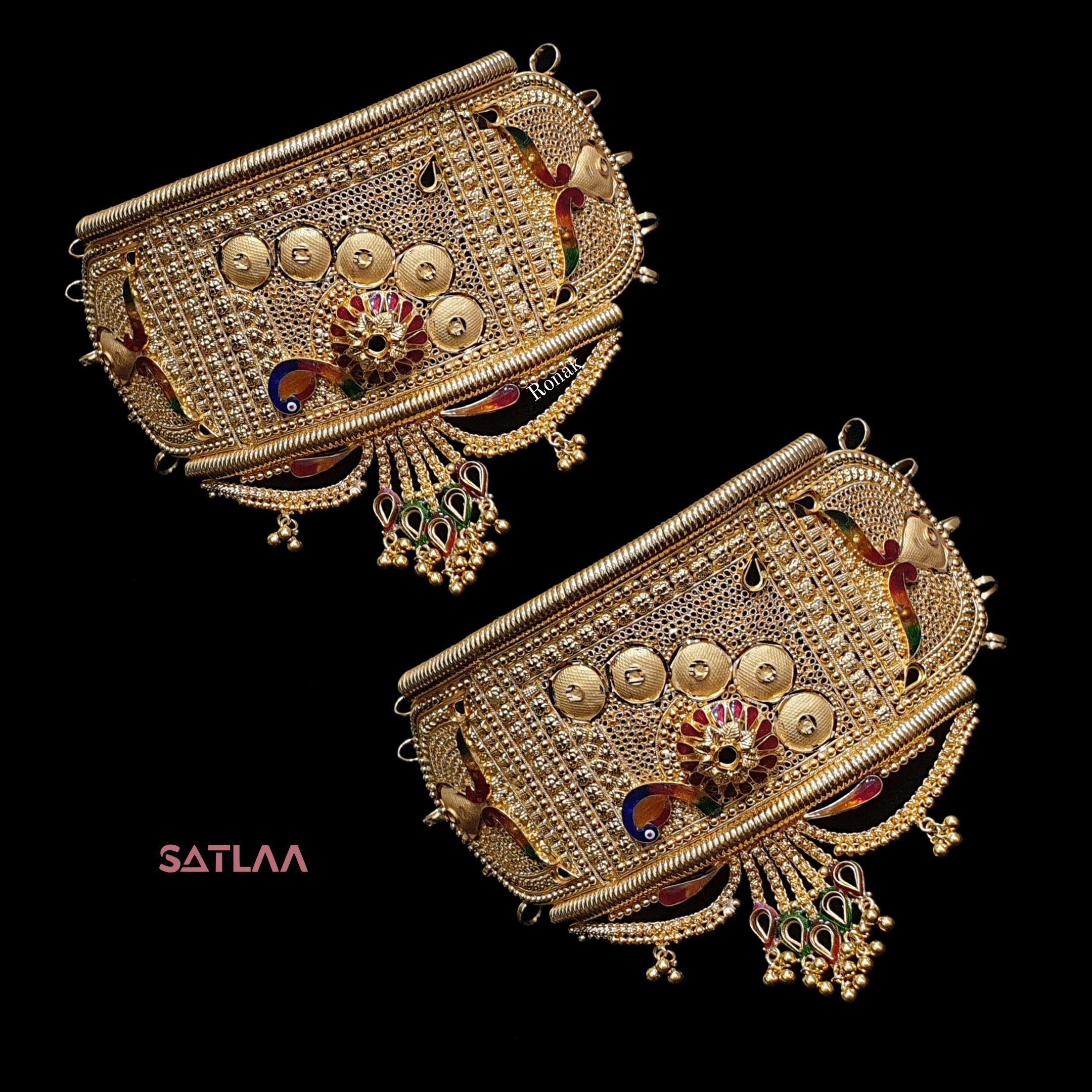 New and Latest Design of Satlaa Desi Indian Rajasthani Gold Baajubandh 