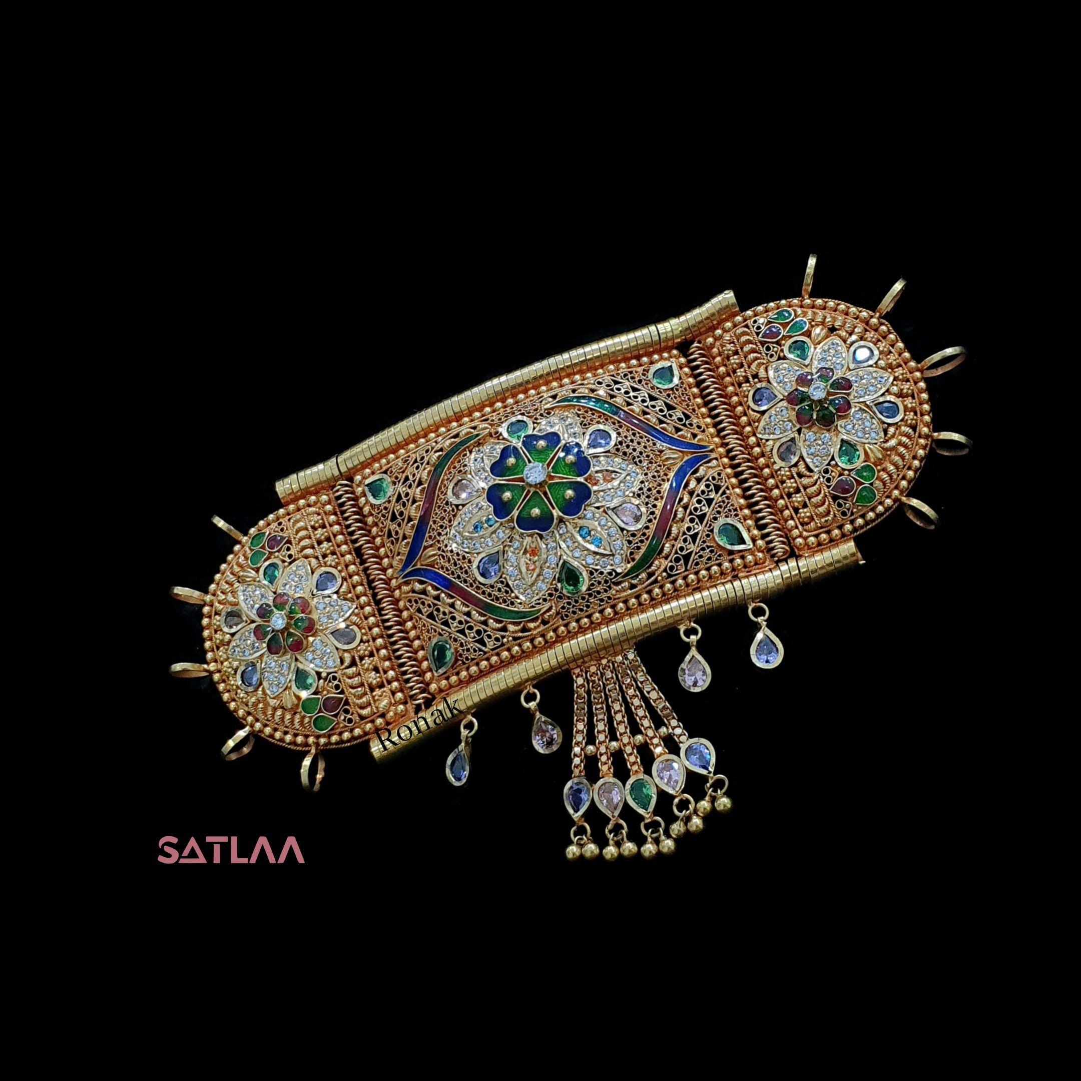 New and Latest Design of Satlaa Desi Indian Rajasthani Gold Baajubandh 