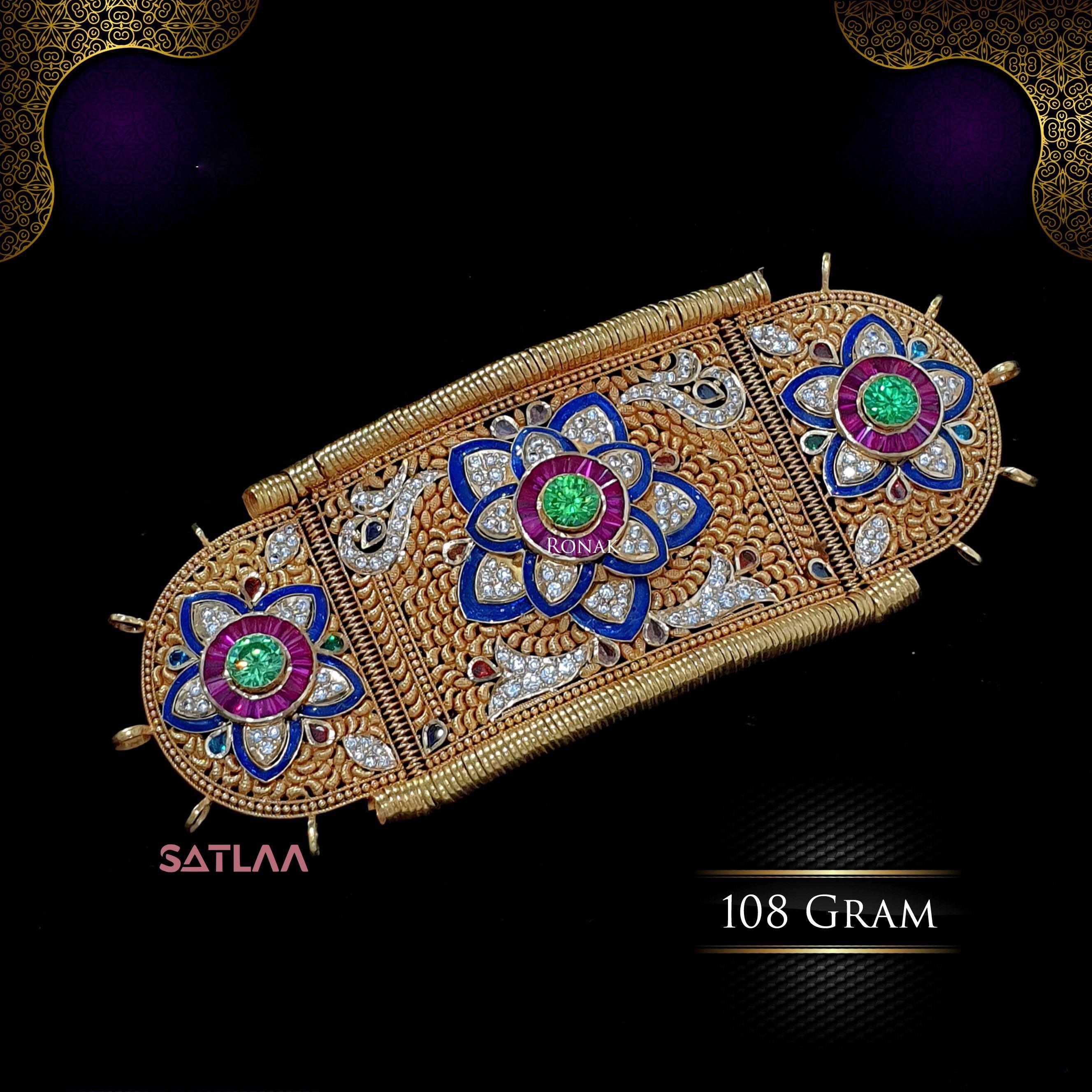 New and Latest Design of Satlaa Desi Indian Rajasthani Gold Baajubandh 