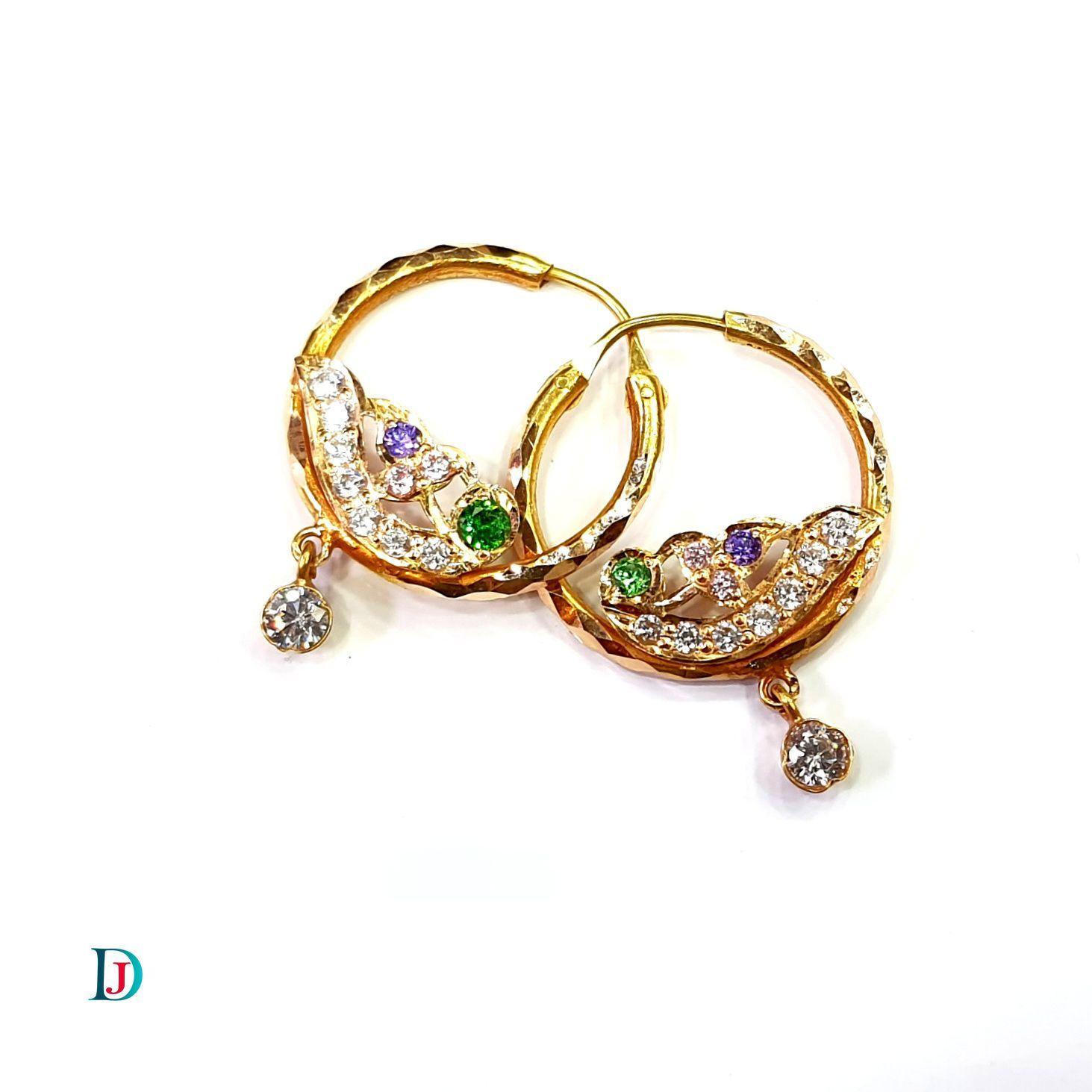 New and Latest Design of Desi Indian Rajasthani Gold Baali/Earrings 