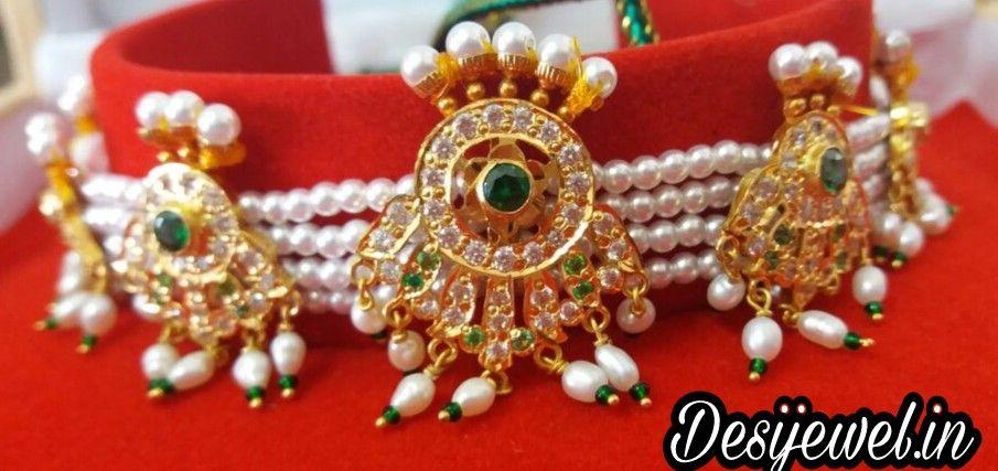 न्यू एंड लेटेस्ट डिजाईन राजस्थानी देसी गोल्ड गला चिक सेट 