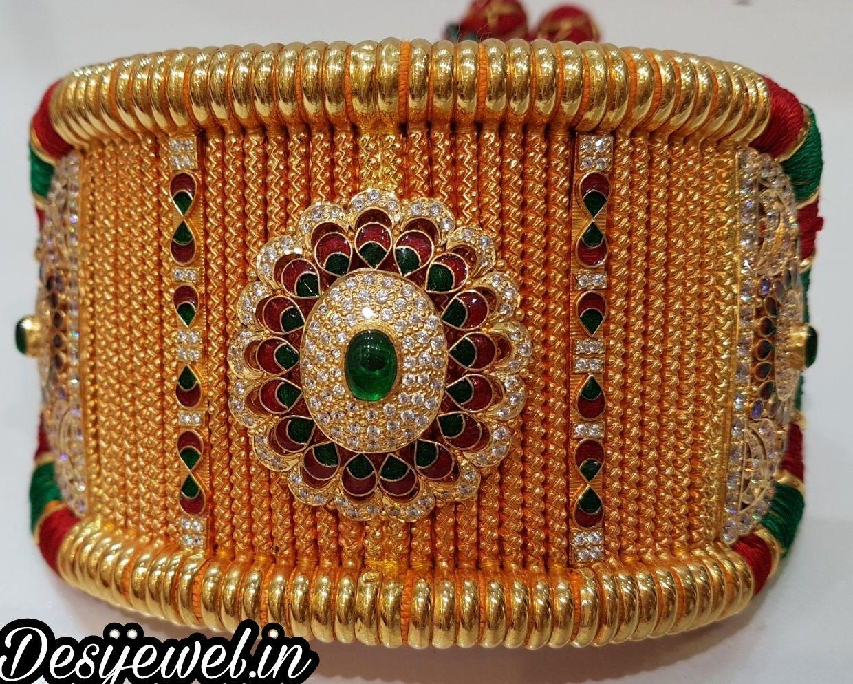 New and Latest Design of Rajasthani fancy gold hath-baajubandh 