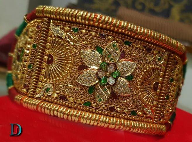 New and Latest Design of Rajasthani fancy gold hath-baajubandh 