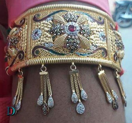 New and Latest Design of Rajasthani fancy gold hath-baajubandh 