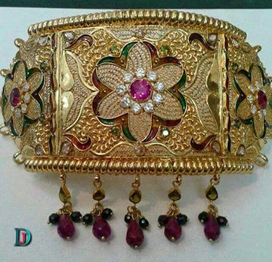 New and Latest Design of Rajasthani fancy gold hath-baajubandh 