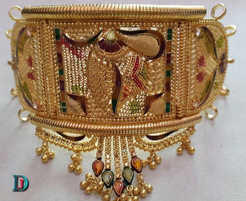 New and Latest Design of Rajasthani fancy gold hath-baajubandh 